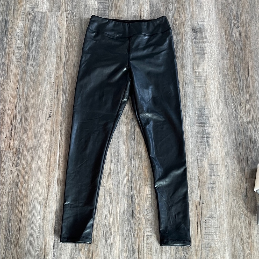 Bluenotes Black Faux Leather Skinny Pants